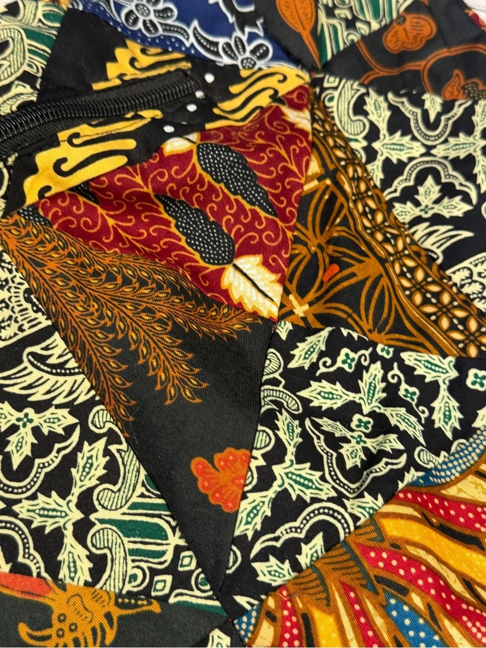 New Bag BALI  Floral Boho Crossbody Bag in Black, Gold, Blue - Picture 4 of 6